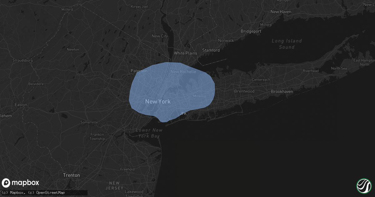 Hail map in Queens Village, NY on June 6, 2026