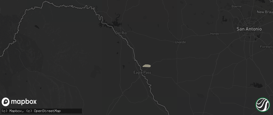 Hail map in Quemado, TX on June 6, 2026