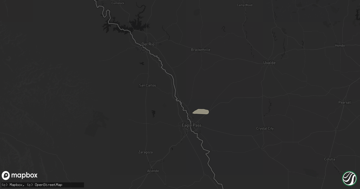 Hail map in Quemado, TX on June 6, 2026