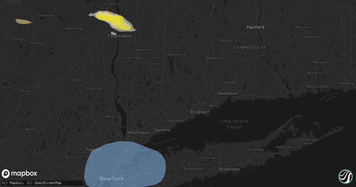Hail map in Redding, CT on June 6, 2026