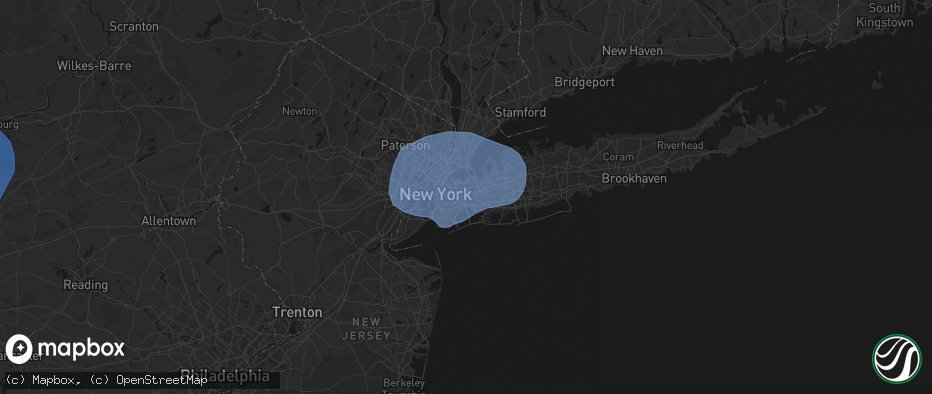 Hail map in Richmond Hill, NY on June 6, 2026