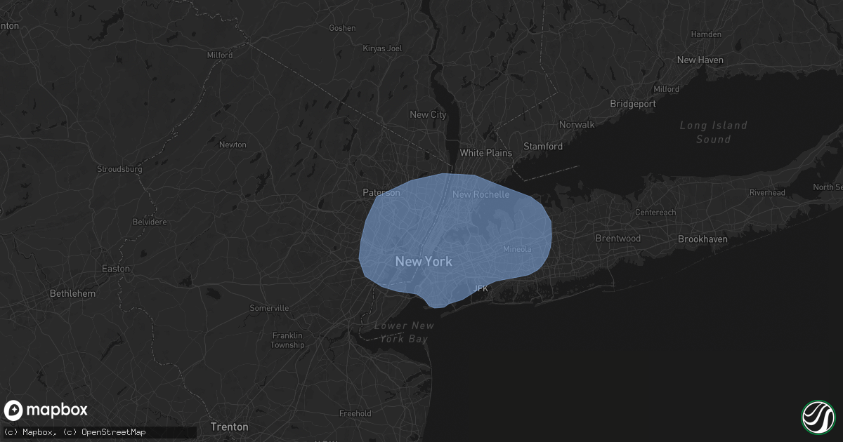 Hail map in Ridgefield, NJ on June 6, 2026