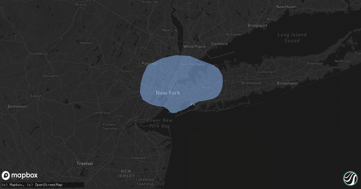 Hail map in Ridgewood, NY on June 6, 2026