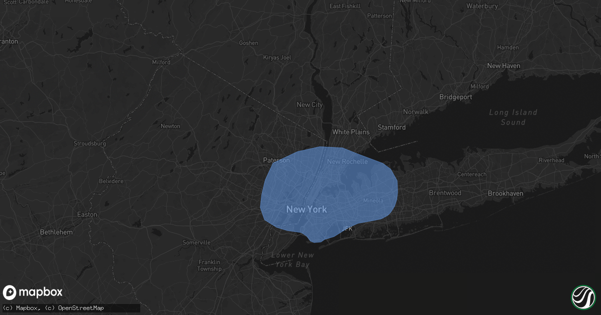 Hail map in River Edge, NJ on June 6, 2026