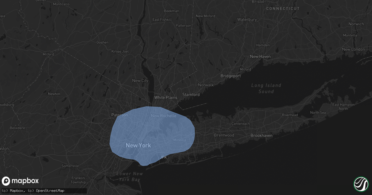 Hail map in Riverside, CT on June 6, 2026