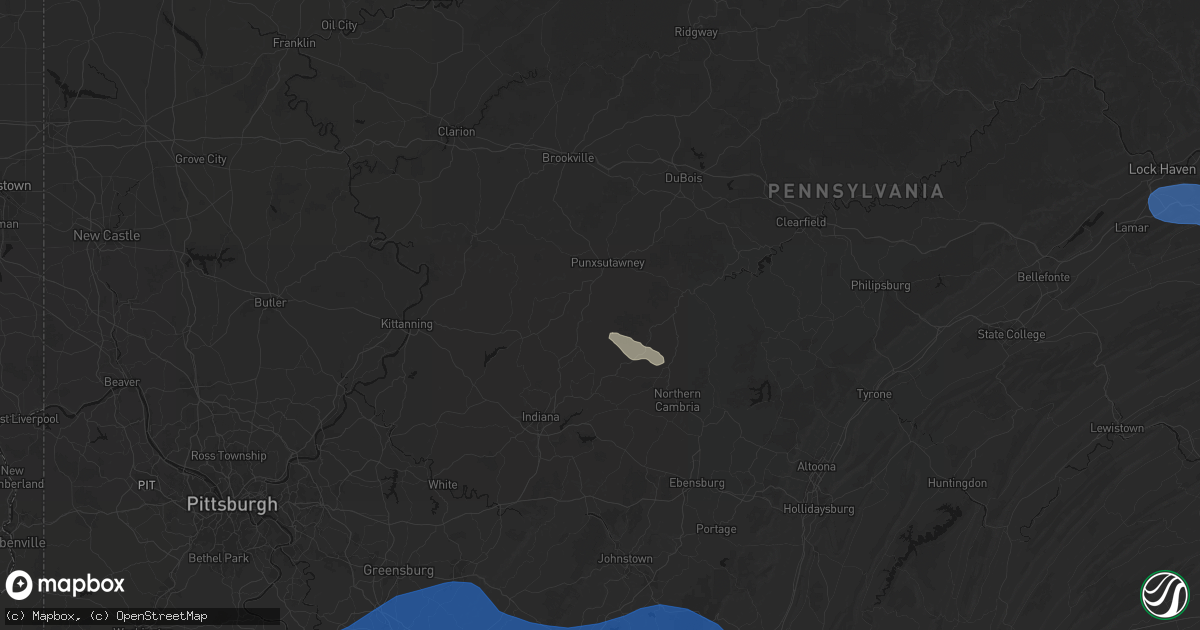 Hail map in Rochester Mills, PA on June 6, 2026