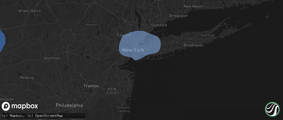 Hail map in Rockaway Park, NY on June 6, 2026