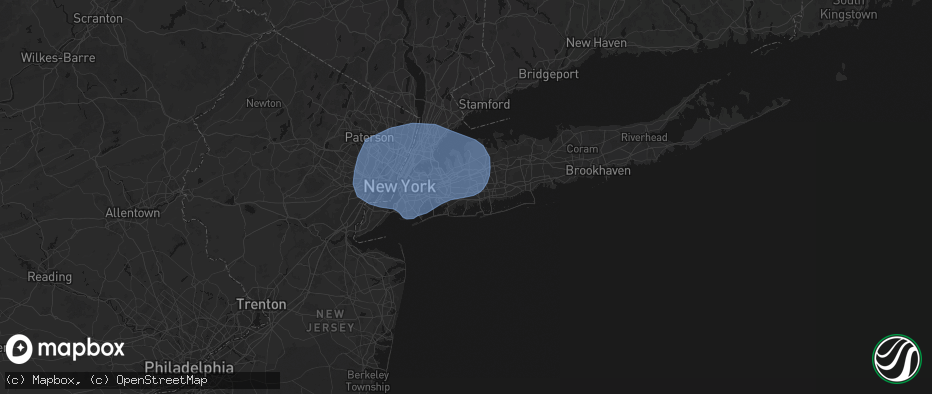 Hail map in Rockville Centre, NY on June 6, 2026