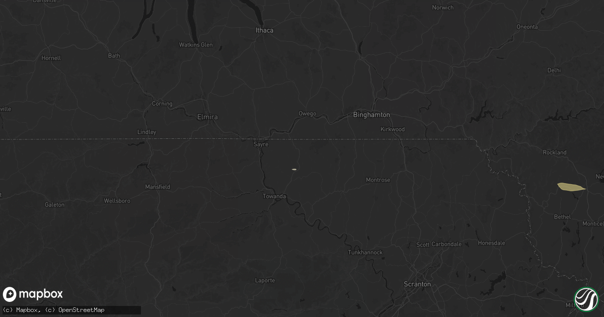 Hail map in Rome, PA on June 6, 2026
