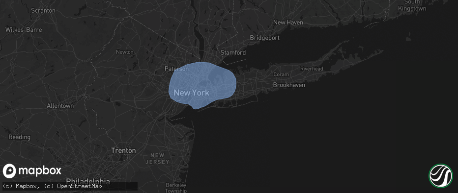 Hail map in Roosevelt, NY on June 6, 2026