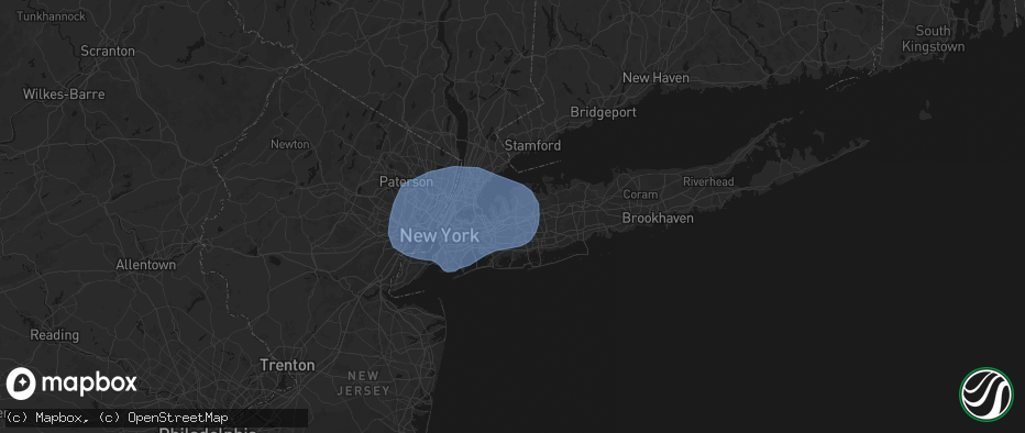 Hail map in Roslyn Heights, NY on June 6, 2026