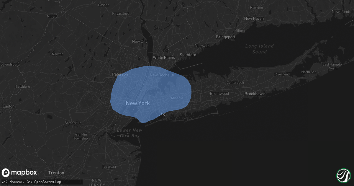 Hail map in Roslyn Heights, NY on June 6, 2026