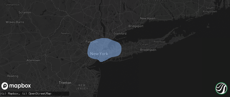 Hail map in Roslyn, NY on June 6, 2026
