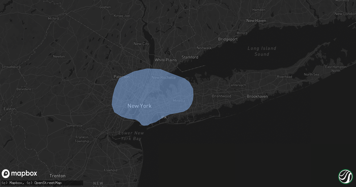 Hail map in Roslyn, NY on June 6, 2026