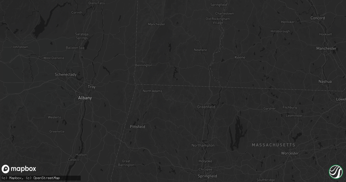 Hail map in Rowe, MA on June 6, 2026