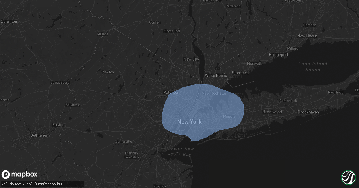 Hail map in Saddle Brook, NJ on June 6, 2026