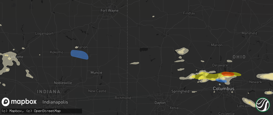 Hail map in Saint Henry, OH on June 6, 2026
