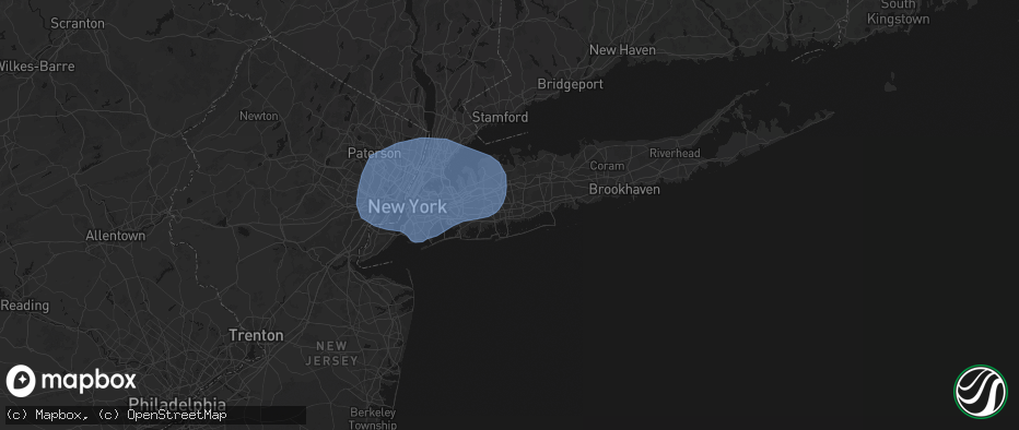 Hail map in Seaford, NY on June 6, 2026