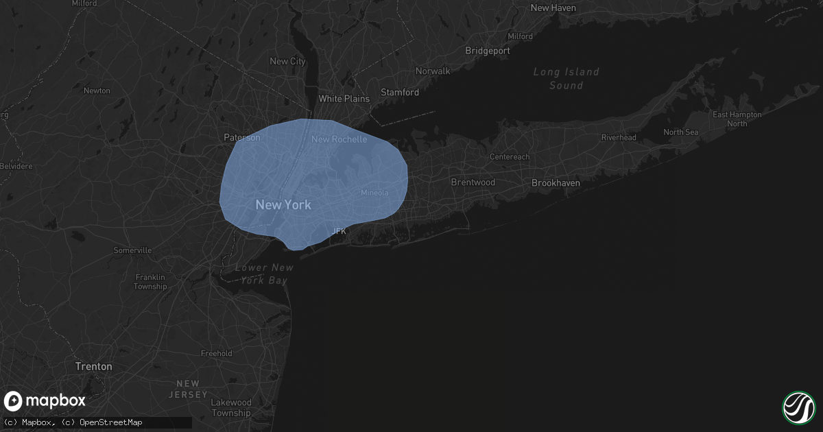 Hail map in Seaford, NY on June 6, 2026