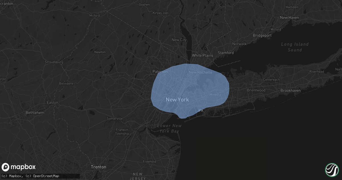 Hail map in Secaucus, NJ on June 6, 2026