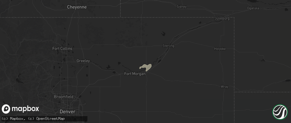 Hail map in Snyder, CO on June 6, 2026