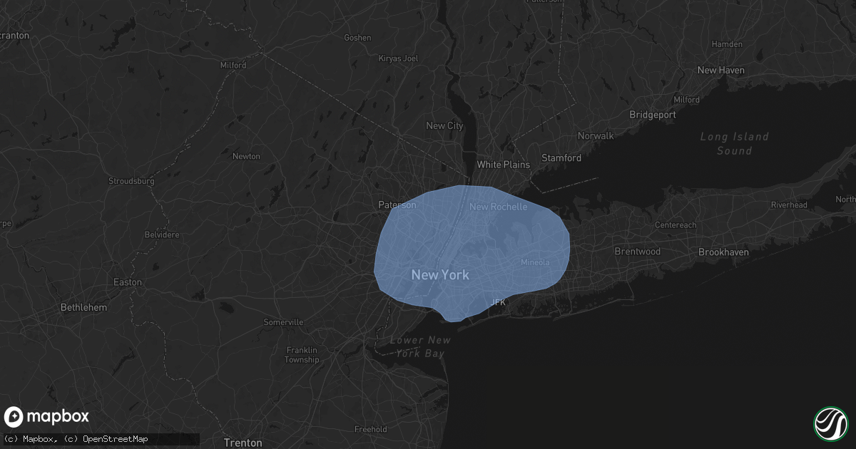 Hail map in South Hackensack, NJ on June 6, 2026