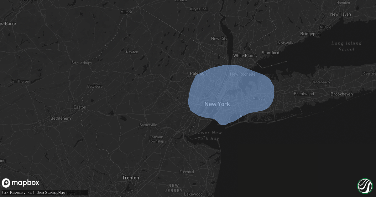 Hail map in South Orange, NJ on June 6, 2026