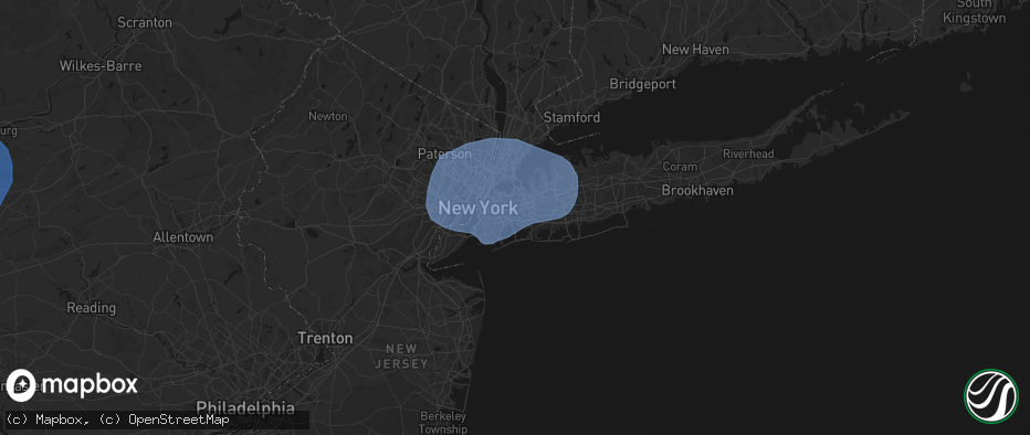 Hail map in South Ozone Park, NY on June 6, 2026