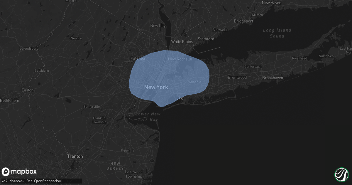 Hail map in South Ozone Park, NY on June 6, 2026