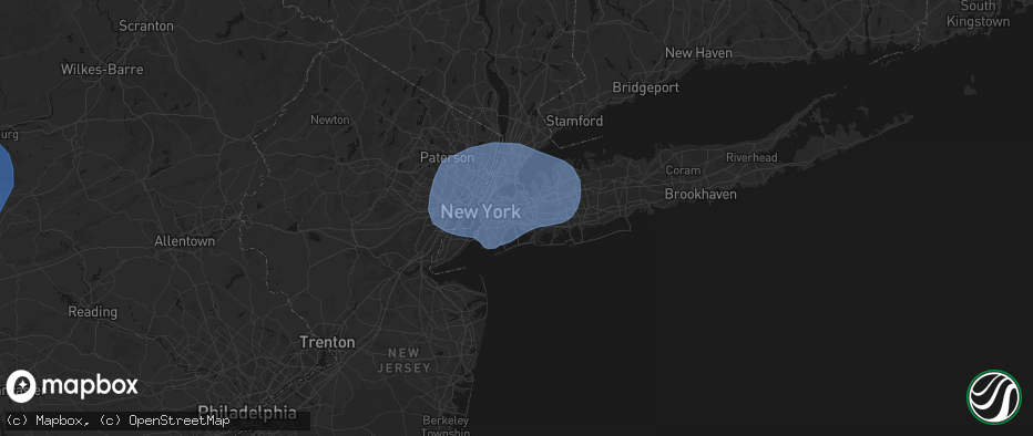 Hail map in South Richmond Hill, NY on June 6, 2026