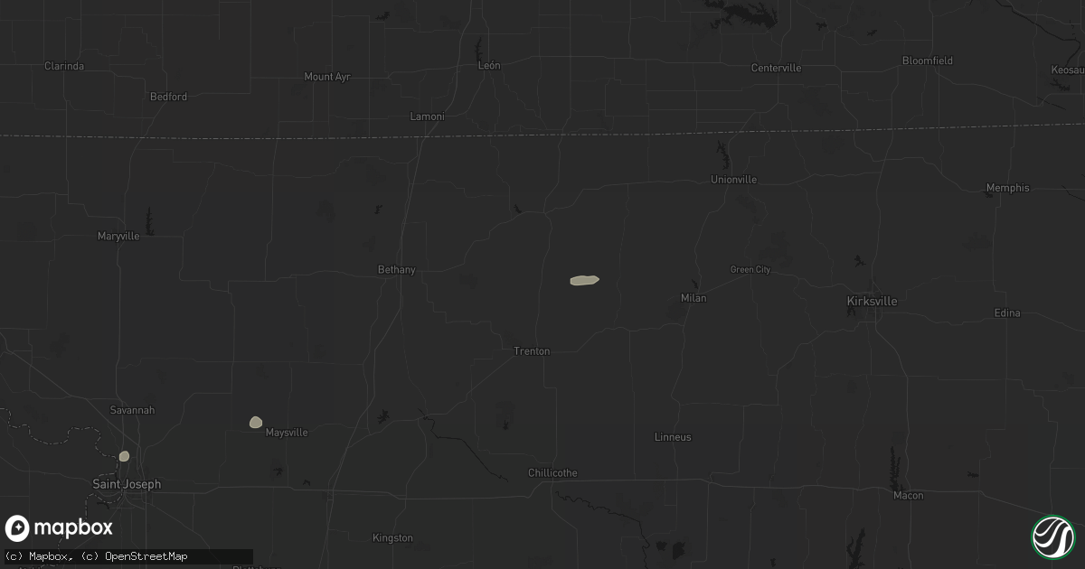 Hail map in Spickard, MO on June 6, 2026