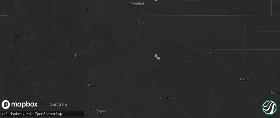 Hail map in Springer, NM on June 6, 2026