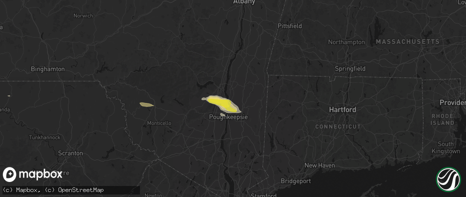 Hail map in Staatsburg, NY on June 6, 2026