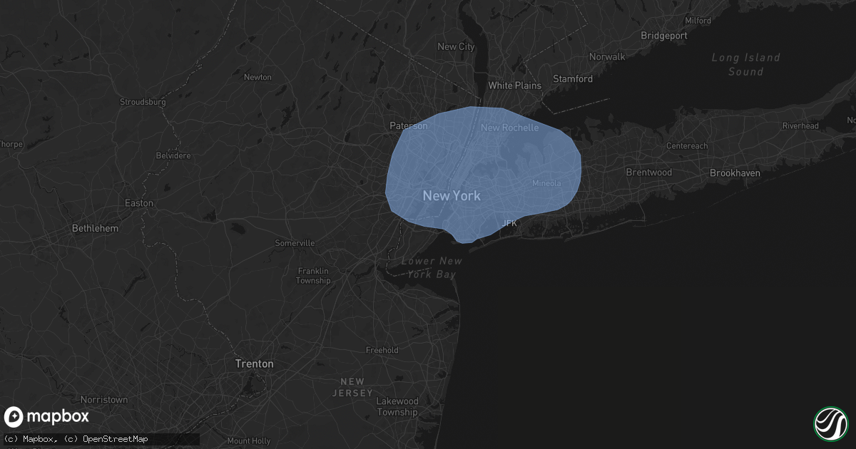 Hail map in Staten Island, NY on June 6, 2026