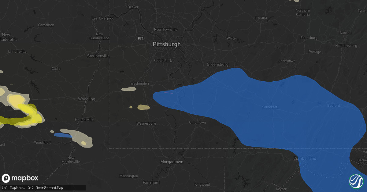 Hail map in Stockdale, PA on June 6, 2026