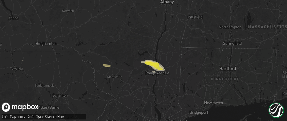 Hail map in Stone Ridge, NY on June 6, 2026