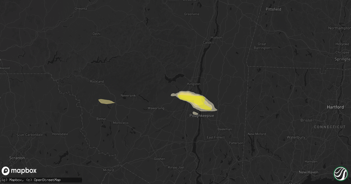 Hail map in Stone Ridge, NY on June 6, 2026