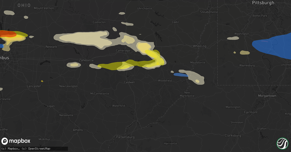 Hail map in Summerfield, OH on June 6, 2026