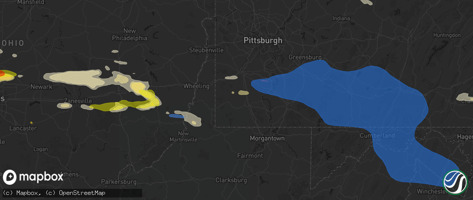 Hail map in Sycamore, PA on June 6, 2026