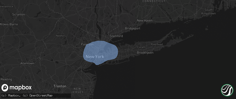 Hail map in Syosset, NY on June 6, 2026