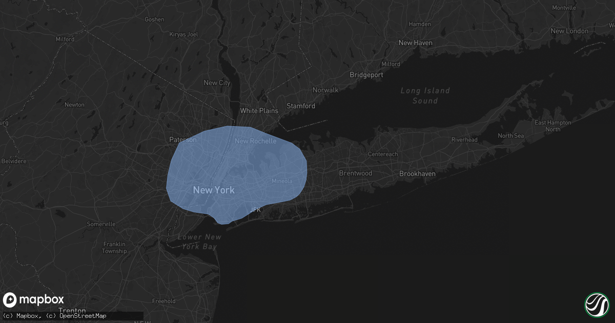 Hail map in Syosset, NY on June 6, 2026