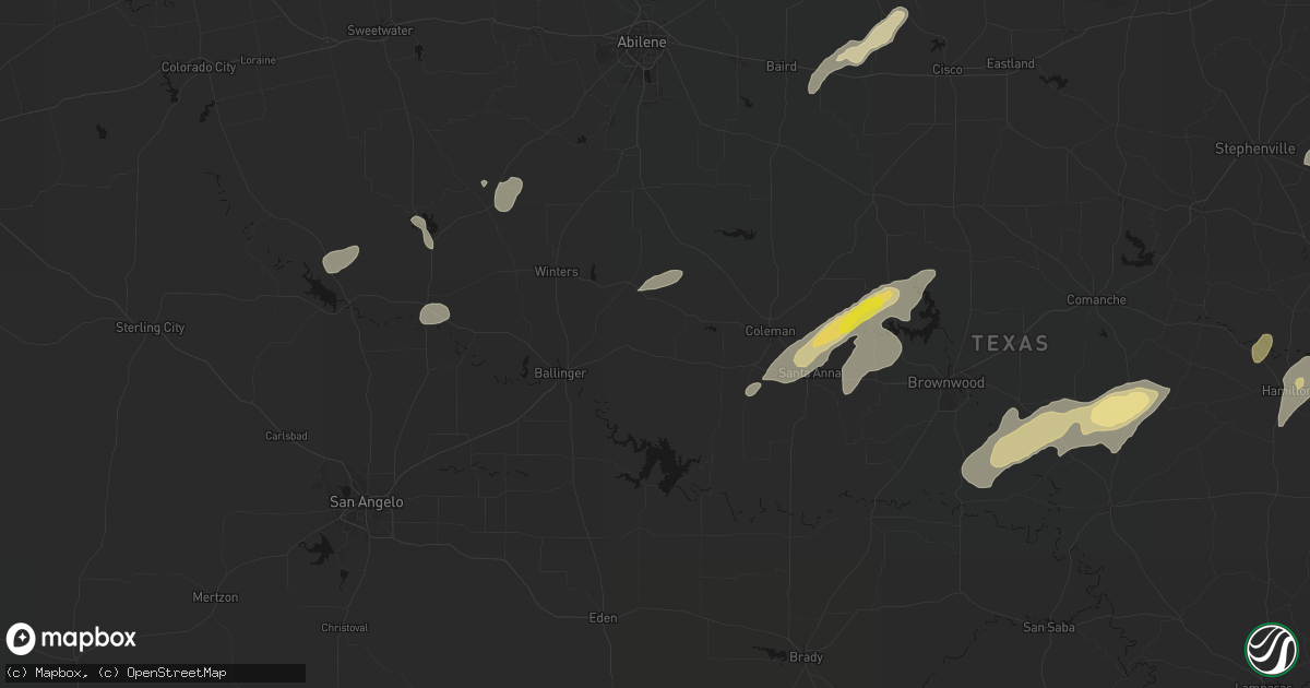Hail map in Talpa, TX on June 6, 2026