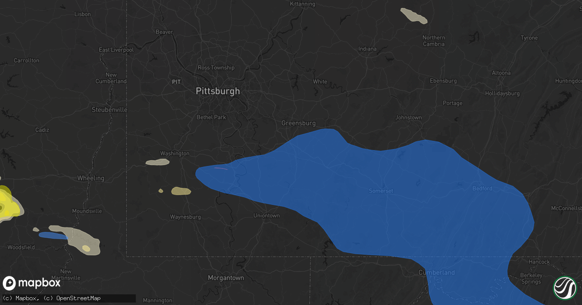 Hail map in Tarrs, PA on June 6, 2026