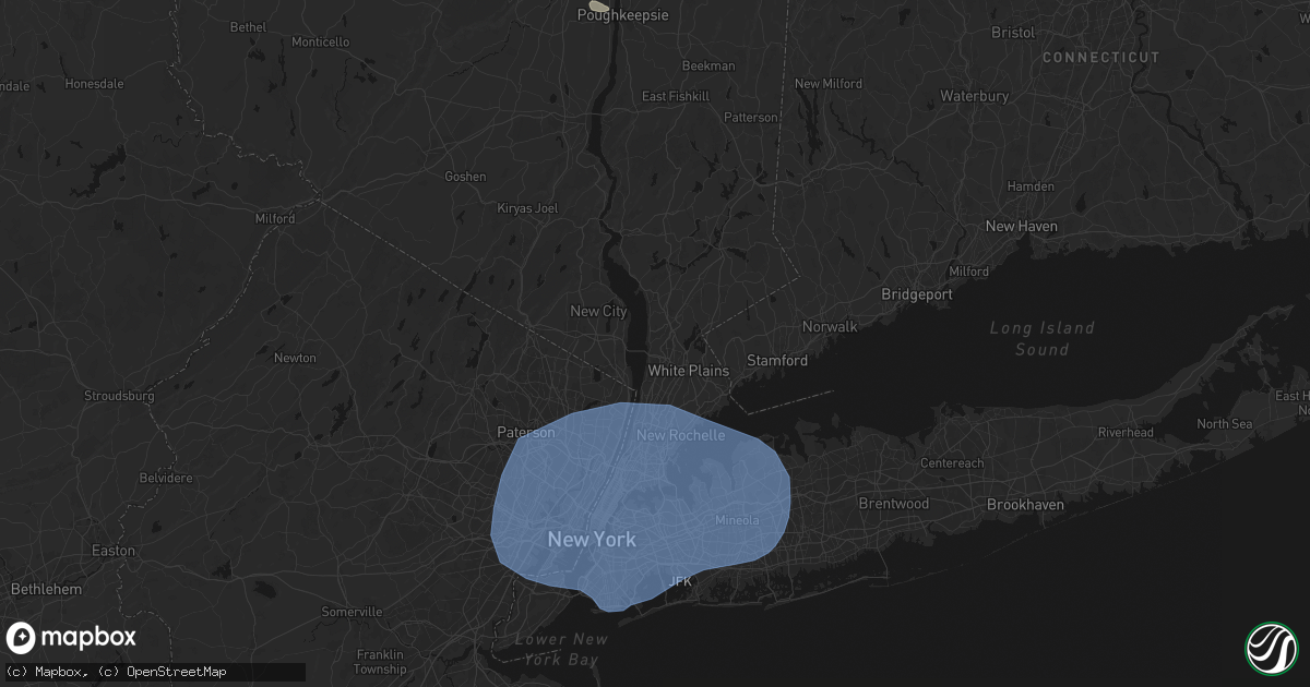 Hail map in Tarrytown, NY on June 6, 2026
