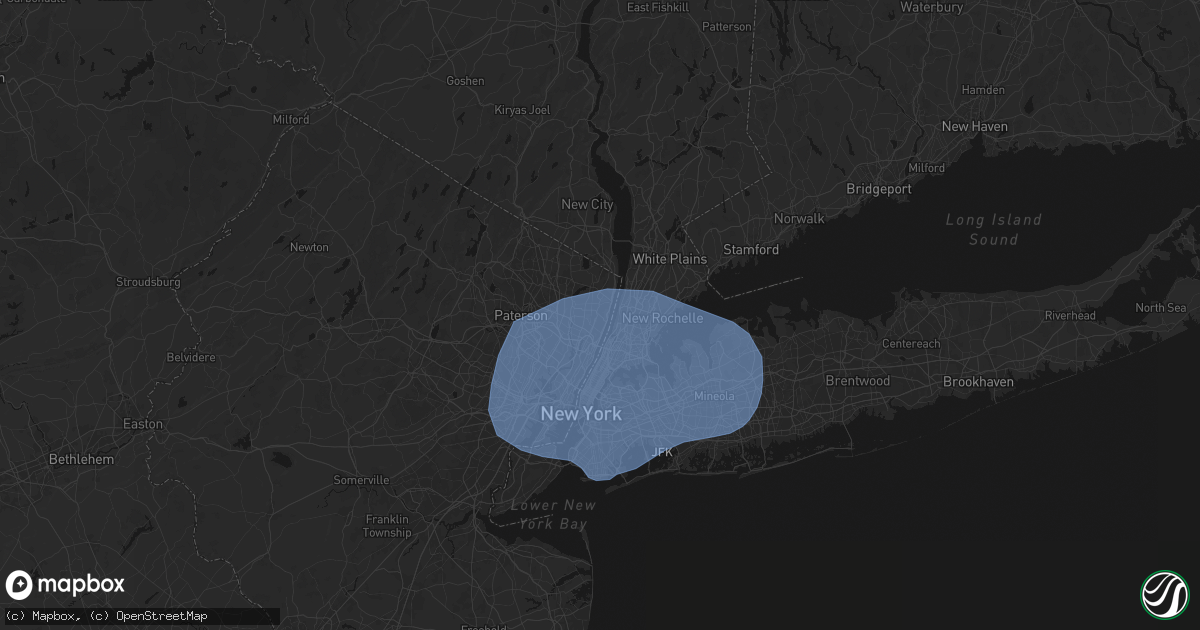 Hail map in Tenafly, NJ on June 6, 2026