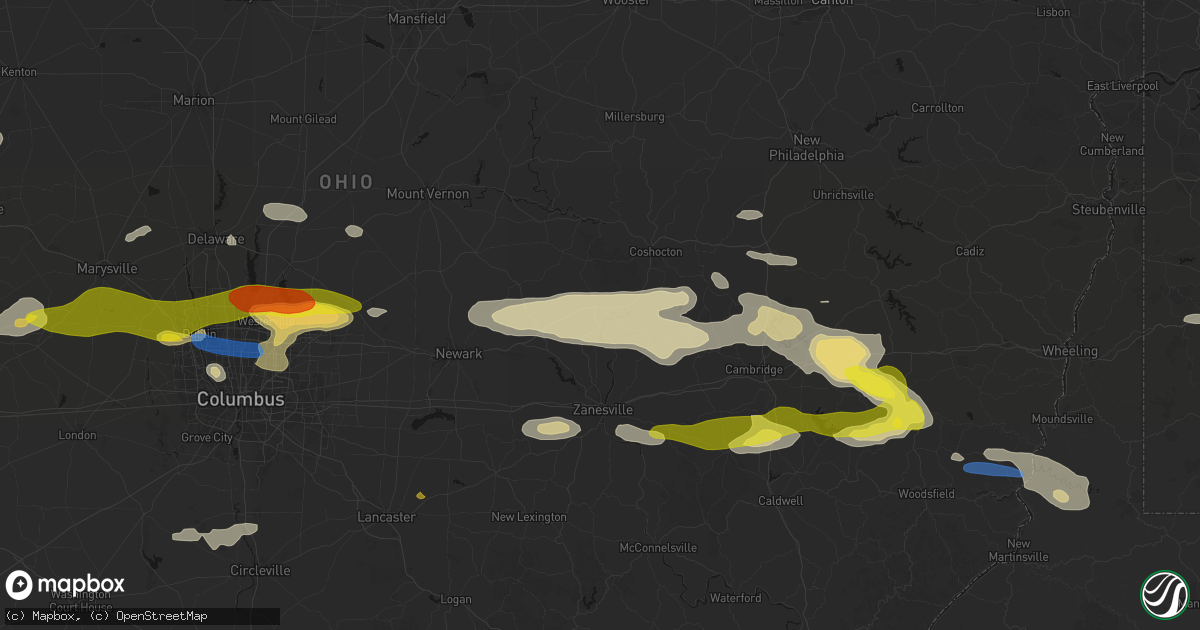 Hail map in Trinway, OH on June 6, 2026