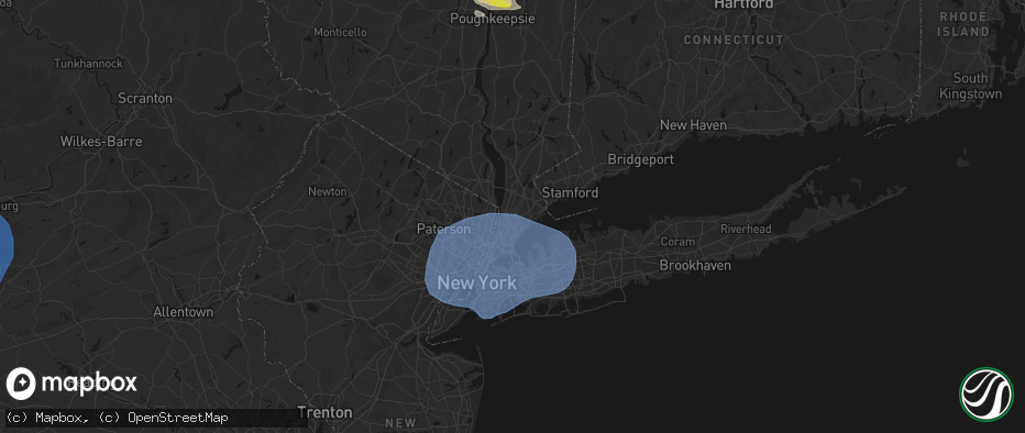 Hail map in Tuckahoe, NY on June 6, 2026