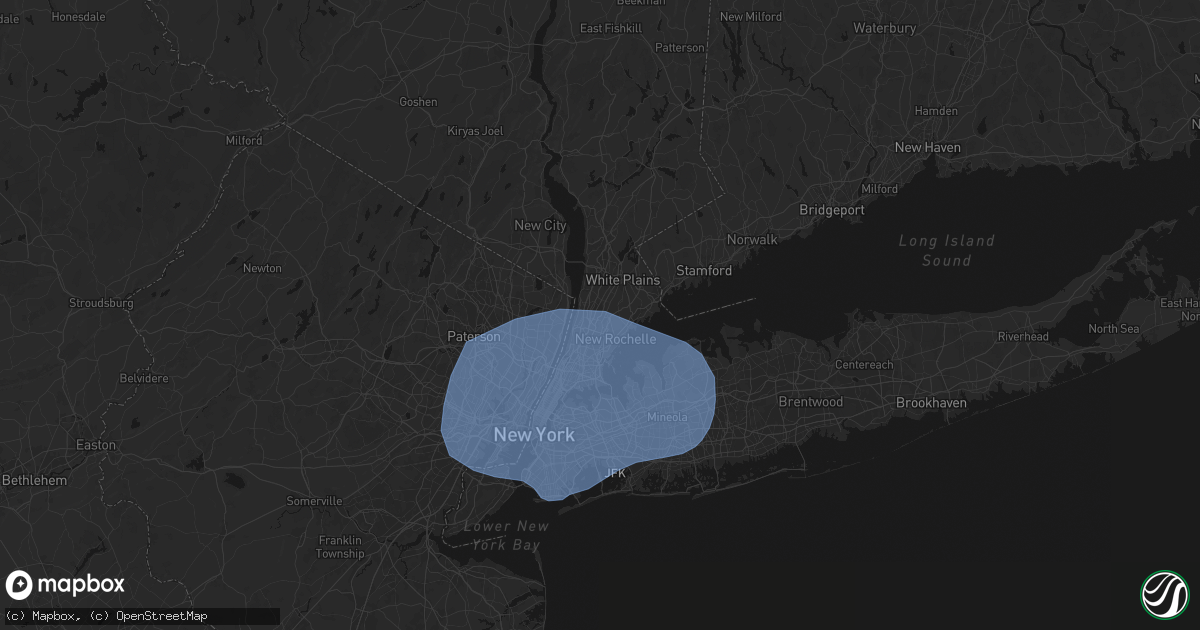 Hail map in Tuckahoe, NY on June 6, 2026