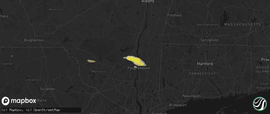 Hail map in Ulster Park, NY on June 6, 2026