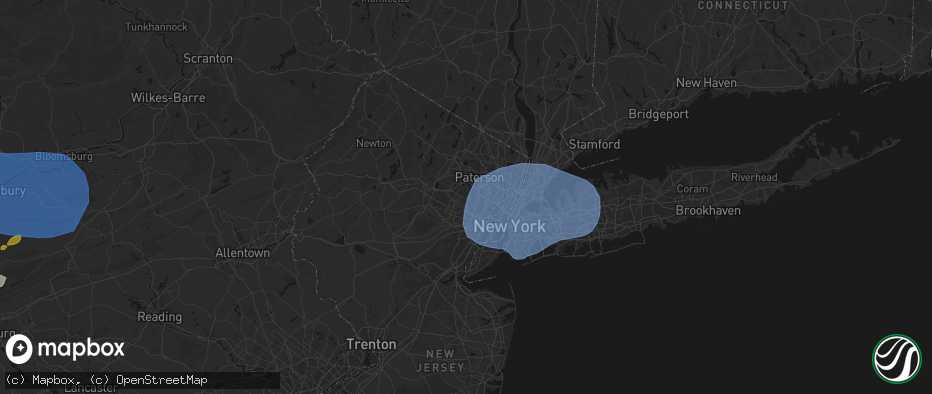 Hail map in Verona, NJ on June 6, 2026